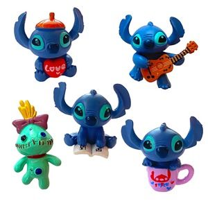5 Piece Lilo & Stitch Scrump Miniature Figurines Figures Toy Set